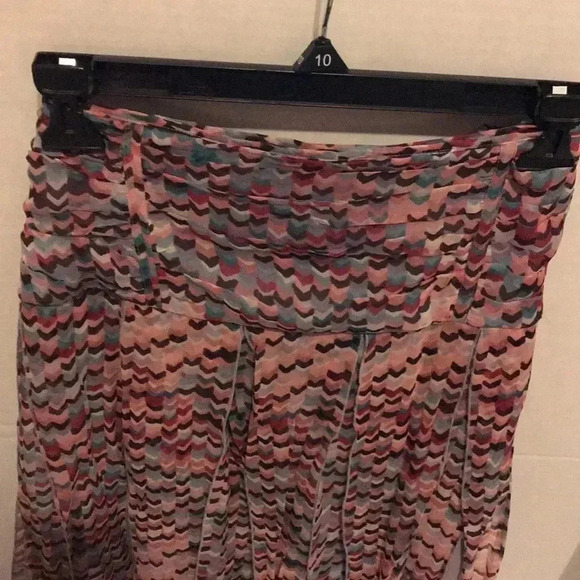 WD.NY Futter Lined Silk Skirt Size 14 Preowned Pleated Waist Side Zip Feminine - Picture 4 of 8